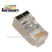 Позолоченная 8P8C RJ45 Модульная вилка для сетевого рабочего разъема CAT5 / CAT6 RJ45